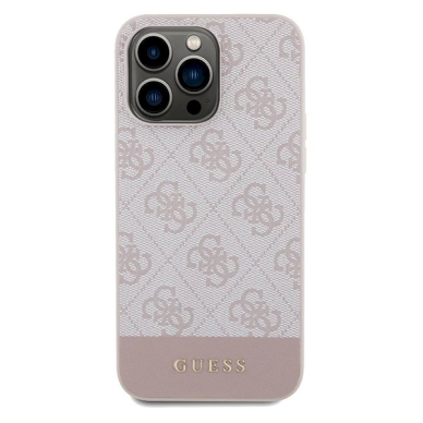 Originalus Guess dėklas 4G Stripe CollectioniPhone 14 Pro - Rožinis 2