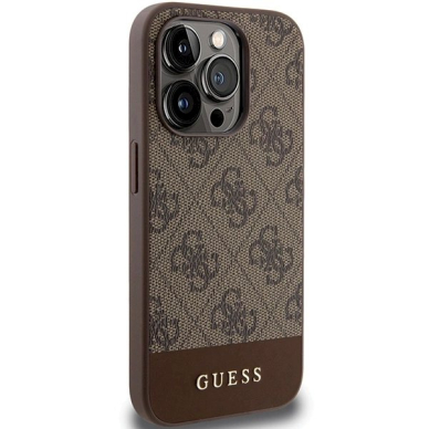 Originalus Guess dėklas 4G Stripe CollectioniPhone 15 Pro - Rudas 3