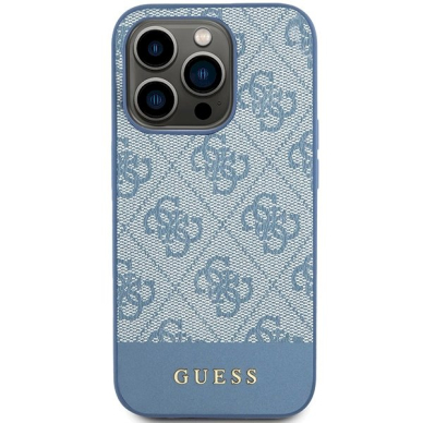 Originalus Guess dėklas 4G Stripe CollectioniPhone 15 Pro Max - Mėlynas 2