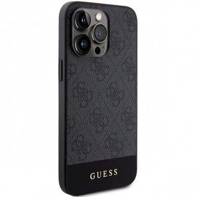 Originalus Guess dėklas 4G Stripe CollectioniPhone 15 Pro Max - Pilkas 3