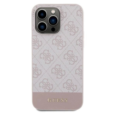 Dėklas Guess 4G Stripe Collection case for iPhone 15 Pro Max - Rožinis 2