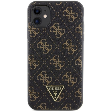 Originalus Guess dėklas 4G Triangle Metal LogoiPhone 11 / XR - Juodas 2