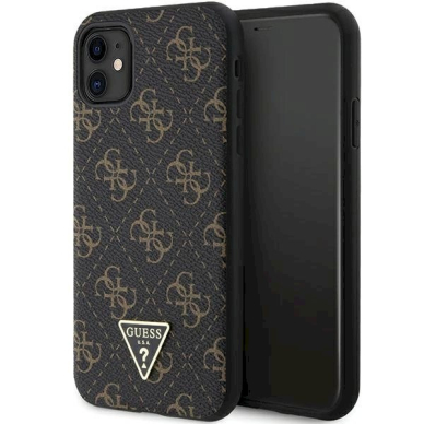 Originalus Guess dėklas 4G Triangle Metal LogoiPhone 11 / XR - Juodas