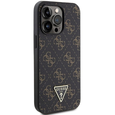 Originalus Guess dėklas 4G Triangle Metal LogoiPhone 13 Pro / iPhone 13 - Juodas 3