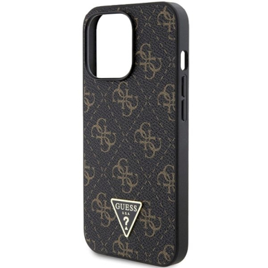 Originalus Guess dėklas 4G Triangle Metal LogoiPhone 13 Pro / iPhone 13 - Juodas 5