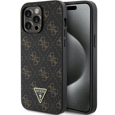 Originalus Guess dėklas 4G Triangle Metal LogoiPhone 14 Pro Max - Juodas