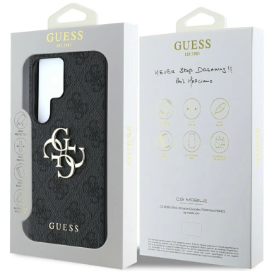 Guess Big 4G Logo Classic Logo Dėklas Samsung Galaxy S25 Ultra Juodas 7