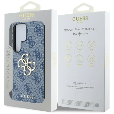 Guess Big 4G Logo Classic Logo Dėklas Samsung Galaxy S25 Ultra Mėlynas 7