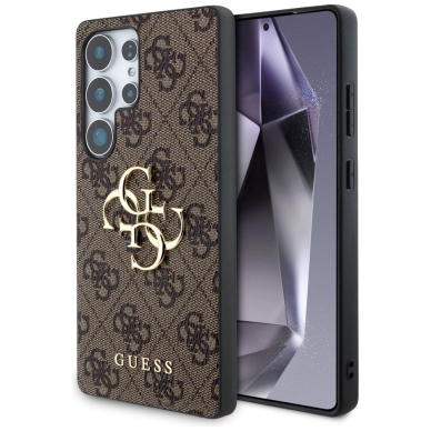 Guess Big 4G Logo Classic Logo Dėklas Samsung Galaxy S25 Ultra Rudas