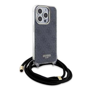 Dėklas Guess Crossbody Cord 4G Print case for iPhone 15 Pro - Juodas 2