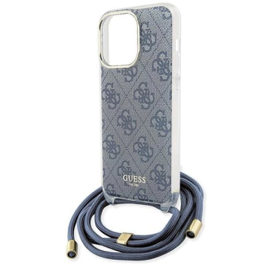 Dėklas Guess Crossbody Cord 4G Print case for iPhone 15 Pro - Mėlynas 4