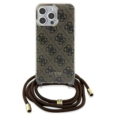 Dėklas Guess Crossbody Cord 4G Print case for iPhone 15 Pro - Rudas 1