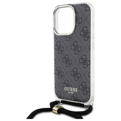 Dėklas Guess Crossbody Cord 4G Print  iPhone 16 Pro Max - Juodas 4