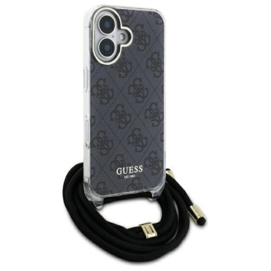 Dėklas Guess Crossbody Cord 4G Print  iPhone 16 Pro Max - Juodas 6