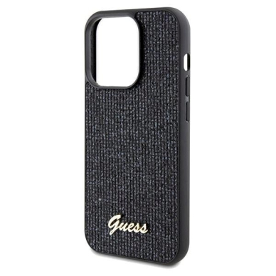 Dėklas Guess Disco Metal Script case for iPhone 14 Pro Max - Juodas 5