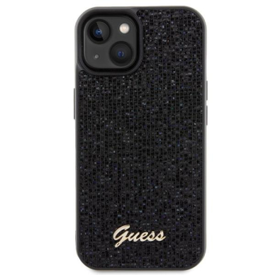 Dėklas Guess Disco Metal Script   iPhone 15 - Juodas 2