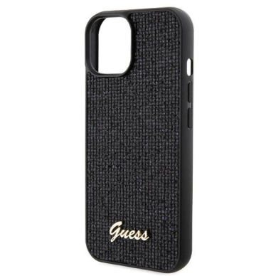 Dėklas Guess Disco Metal Script   iPhone 15 - Juodas 5