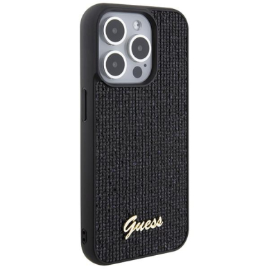 Dėklas Guess Disco Metal Script   iPhone 15 Pro - Juodas 3