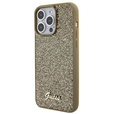 Dėklas Guess Disco Metal Script   iPhone 15 Pro Max - Auksinis 1