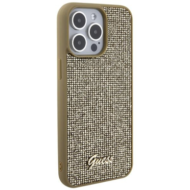 Dėklas Guess Disco Metal Script   iPhone 15 Pro Max - Auksinis 3