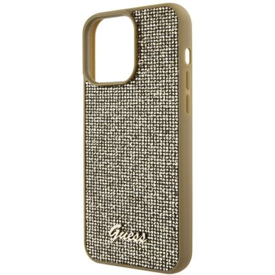 Dėklas Guess Disco Metal Script   iPhone 15 Pro Max - Auksinis 5