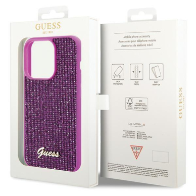 Dėklas Guess Disco Metal Script   iPhone 15 Pro - Rožinis 7