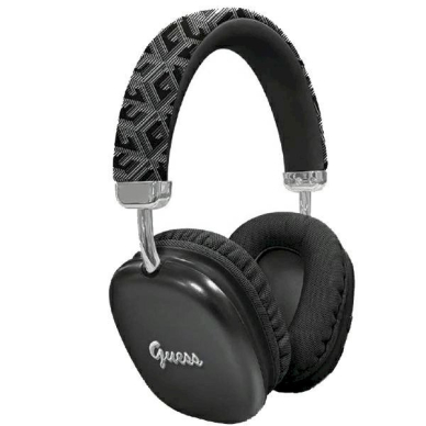 Guess GCube Metallic Script Logo Bluetooth on-ear headphones - juodas