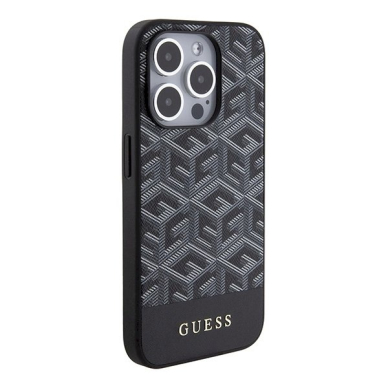 Originalus Guess dėklas GCube Stripes MagSafeiPhone 15 Pro Max - Juodas 3