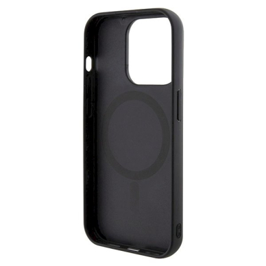 Originalus Guess dėklas GCube Stripes MagSafeiPhone 15 Pro Max - Juodas 6