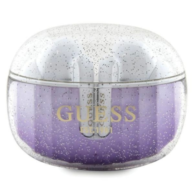 Originalus Guess dėklas Glitter Gradient TWS Mėlynastooth headphones with docking station - Violetinis