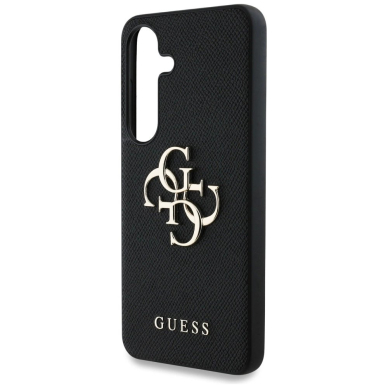 Guess Grained Big 4G Logo Small Classic Logo Dėklas Samsung Galaxy S25 Juodas 5