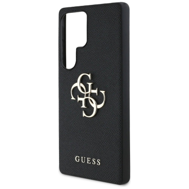 Guess Grained Big 4G Logo Small Classic Logo Dėklas Samsung Galaxy S25 Ultra Juodas 5