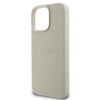 Dėklas Guess Grained Ring MagSafe  iPhone 16 Pro - beige 5