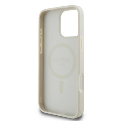 Dėklas Guess Grained Ring MagSafe  iPhone 16 Pro - beige 6