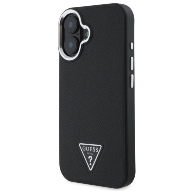 Dėklas Guess Grained Triangle MagSafe  iPhone 16 - Juodas 1