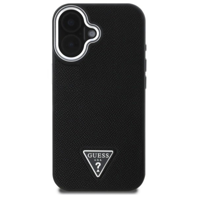 Dėklas Guess Grained Triangle MagSafe  iPhone 16 - Juodas 2