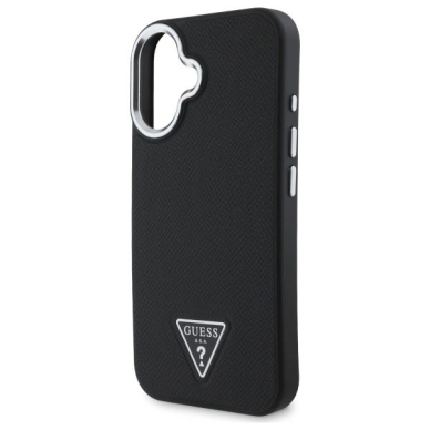 Dėklas Guess Grained Triangle MagSafe  iPhone 16 - Juodas 5