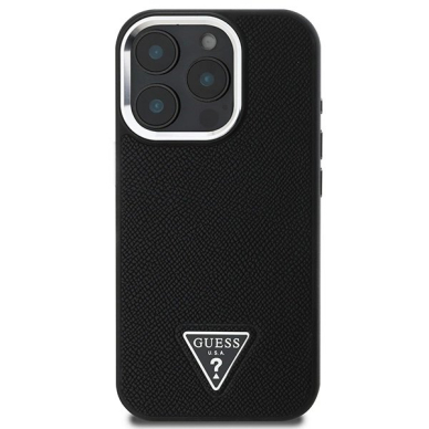 Dėklas Guess Grained Triangle MagSafe  iPhone 16 Pro - Juodas 2