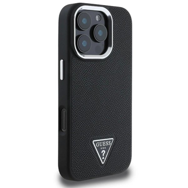 Dėklas Guess Grained Triangle MagSafe  iPhone 16 Pro - Juodas 3