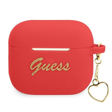 Dėklas Guess GUA3LSCHSR AirPods 3 Raudonas