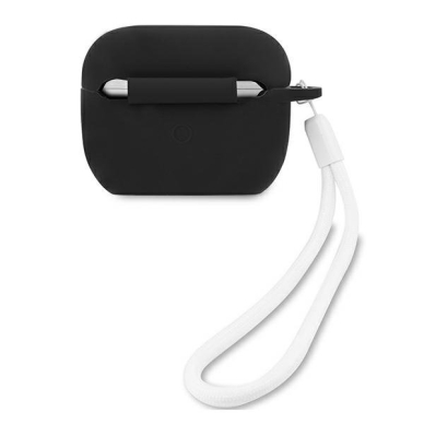 Dėklas Guess GUACAPLSVSBW Silicone Vintage AirPods Pro Ausinių Dėklas juodas-baltas 1