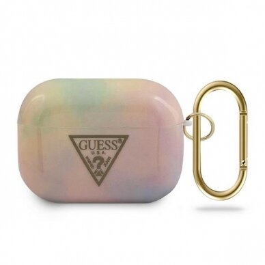 Dėklas Guess Originalus AirPods Pro cover Rožinis Tie & Dye Collection