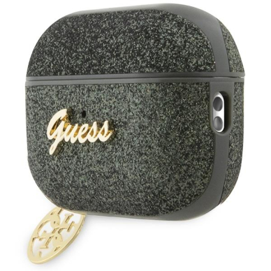 Dėklas ausinėms Guess Glitter Flake 4G Charm GUAP2GLGSHA AirPods Pro 2 Žalias 2