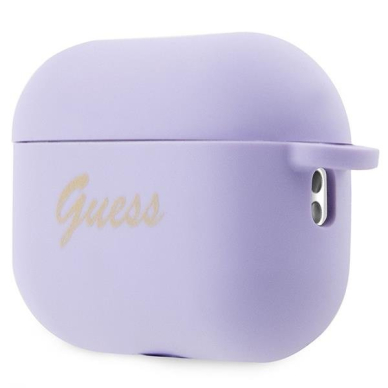 Dėklas ausinėms Guess Silicone Charm Heart Collection GUAP2LSCHSU AirPods Pro 2 Purpurinis 2