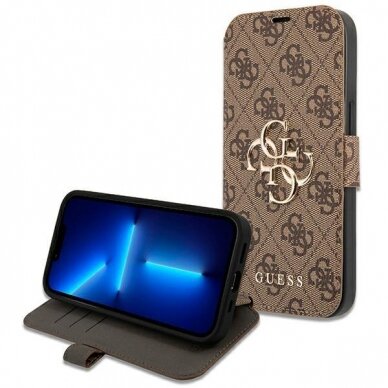 Dėklas Guess 4G Big Metal Logo GUBKP13X4GMGBR iPhone 13 Pro Max Rudas 6