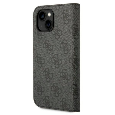 Guess GUBKP14SHG4SHK iPhone 14 6.1 black / Juodas book 4G Vintage Gold Logo 1