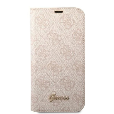 Guess GUBKP14SHG4SHP iPhone 14 6.1 pink / Rožinis book 4G Vintage Gold Logo 2