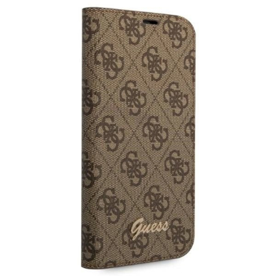 Guess GUBKP14XHG4SHW iPhone 14 Pro Max 6.7 brown / brown book 4G Vintage Gold Logo 4