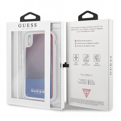 Guess GUHCI61GLCRE iPhone Xr czerwony /red hard case California Glow in the dark 6