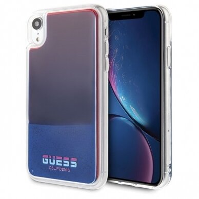 Originalus Guess Dėklas Guhci61Glcre Iphone Xr /Red Nugarėlė California Glow In The Dark